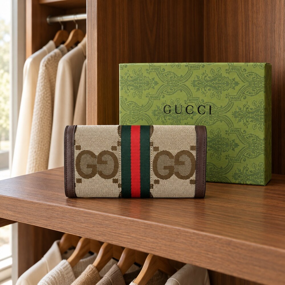 Gucci Ophidia Jumbo GG Canvas Long Flap Wallet - Picture 2 of 6